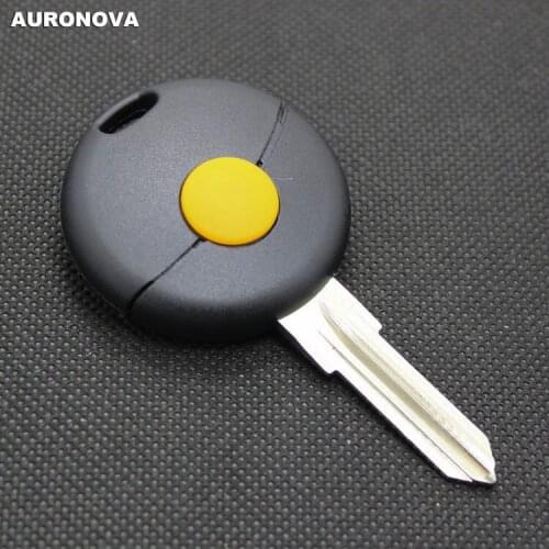 AURONOVA New Replace Key Shell for Mercedes Benz Smart Fortwo Forfour 1 Button Remote Car Key Case With Uncut Blade
