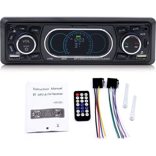 12.0V Car Secure Digital Memory Card MP3 Audio Electric Car Radio With Loudspeaker BT Host Speaker Car Radio Car Stereo