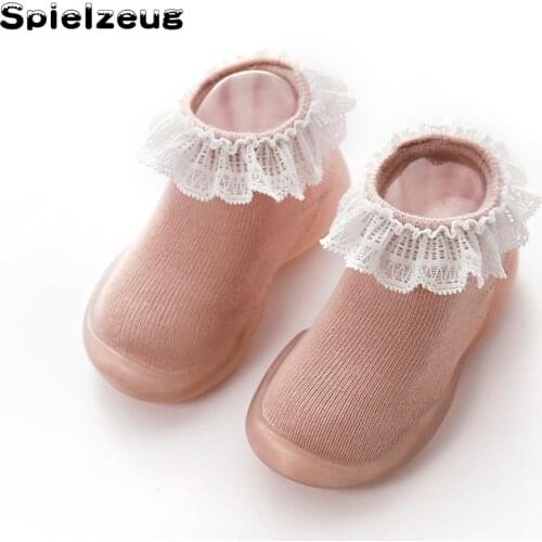 Fashion Baby Socks With Rubber Soles Autumn Kids Toddler Boys Girls Solid Frill Anti-Slip Knitted Warm Floor Socks attipas#p4