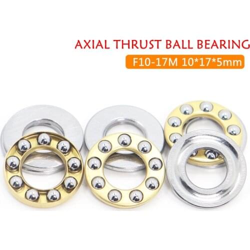 F10-17M Bearing 10*17*5 mm ( 10PCS ) ABEC-1 Miniature F10 18 M Thrust Axial F10 17M Ball Bearings With Grooved Raceway