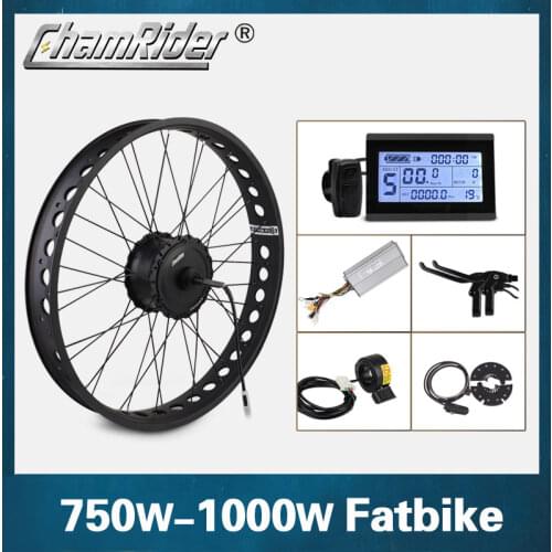 Fat Bike Electric Wheel 52V 1000W Snow Bike Kit 48V 750W Electric Bike Conversion kit 4.0 Wheel ebike kit MXUS XF15Fat Hub Motor