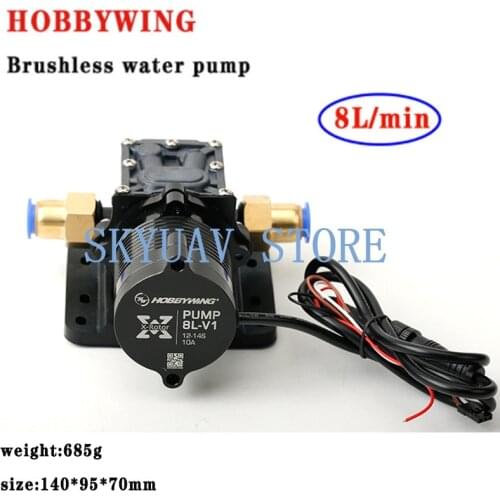 Hobbywing Combo Pump 8L Brushless Water Pump 10A 14S V1 Sprayer Diaphragm Pump for Plant Agriculture UAV Drone