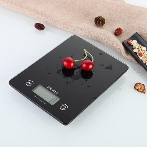 Touch Screen Kitchen Scale LCD Display 5kg/1g Digital Food Kitchen Scale Ultra-thin Weight Balance Electric Scale for Tea Baking