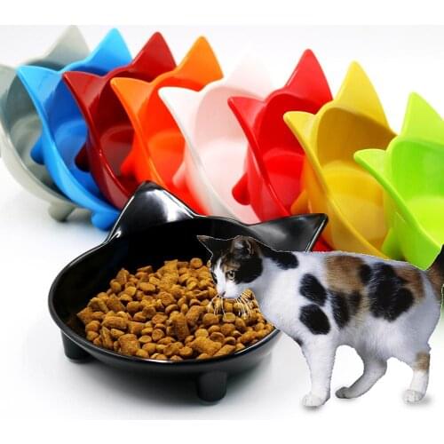 Pet Feeding Bowl Lovely Cat Shape Cat Bowls Anti-slip Melamine Pet Dog Puppy Kitten Food Feeding Bowl Pet Supplies