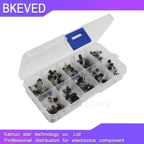 10value 200PCS BC337 BC327 2N2222 2N2907 2N3904 2N3906 S8050 S8550 A1015 C1815 Transistor Assortment Transistors Kit Box Pack