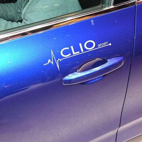 2 Pcs For Renault Clio Window Vinyl Decals Car Styling Self Adhesive Emblem Car Stickers