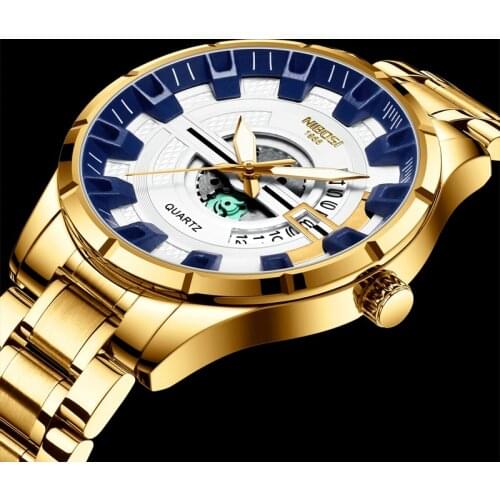 NIBOSI 2021 New Watches Mens Waterproof Analogue Clock Stainless Steel Waterproof Luminous Watch Men Sport Relogio Masculino