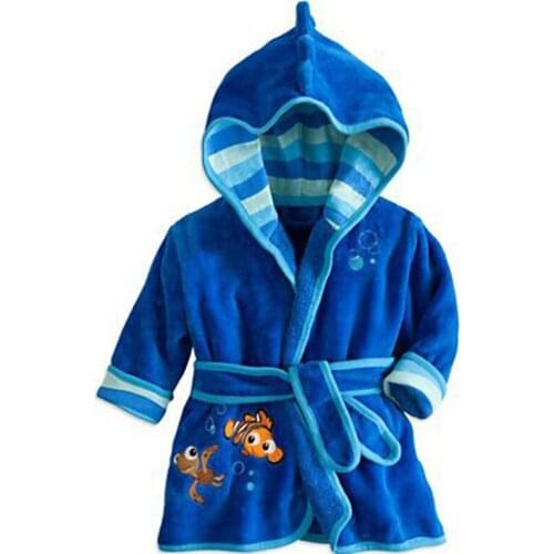 Autumn Winter Children Pijama Finding Nemo Kids Warm Boys Pajama Girls Pyjamas Girls Animal Flannel Infantil Sleepwear Robe