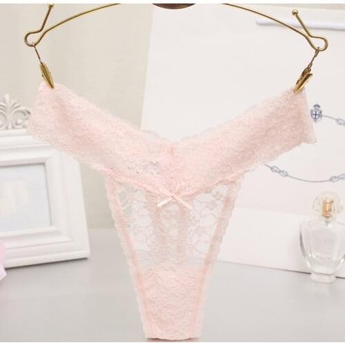 Transparent Sheer Mesh Sexy Lingerie Thong Lace Breathable Briefs Panties Women Low Waist Womens Underwear Нижнее Белье Женское