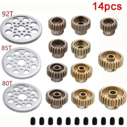 Metal 48P Spur Gear 92T 85T 80T Pinion 19T 20T 21T 22T 23T 24T 25T 26T Motor Gears For Sakura R31 G31 SCX10 AX10 Traxxas HPI