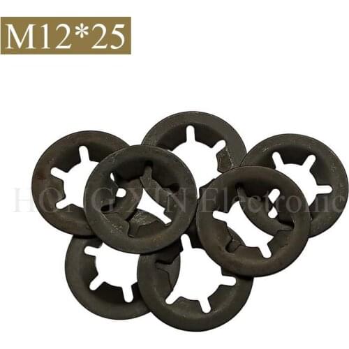 【M12*25】Starlock Push-on Locking Washers Assorted Kit Star Nut Metal Quick Speed Star Nut Locking Fastener