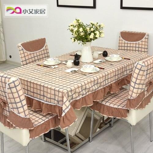 Pastoral cloth tablecloths home looks pretty plaid table cloth tea table cloth chair cover cushions suite Mediterranean tableclo