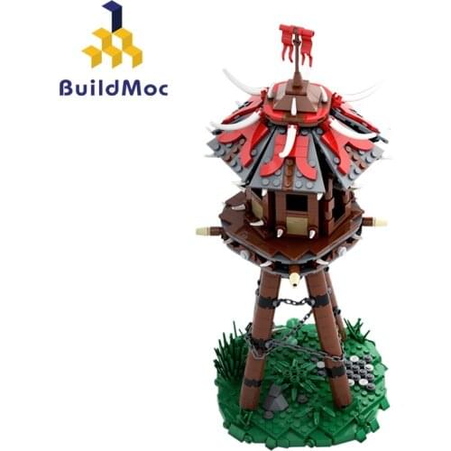 Fantasy Orc`s Tower City Village hunter beast Architecture Mini Blocks Model Building Bricks Expert Classic Brand Kids DIY Toys