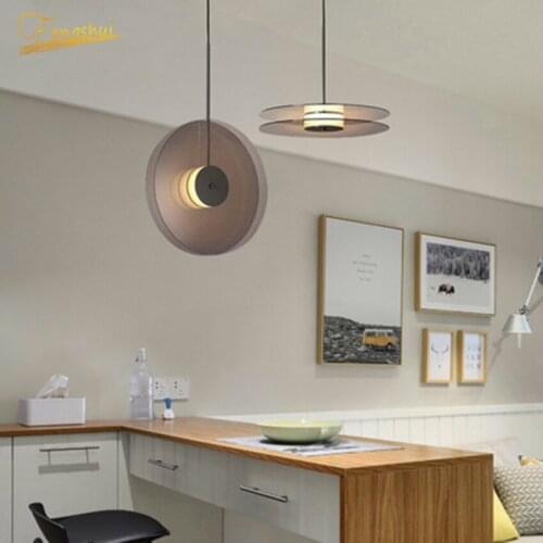 Modern LED Glass Round Pendant Lights Lighting Nordic Creative Cafe Indoor Living Room Lamp Bedroom Bedside Decor Light Fixtures
