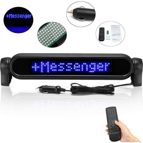 12v LED Car Remote Control Motorcycle English display Board Scrolling Programmable Message Red Cheap Programmable Diy kit