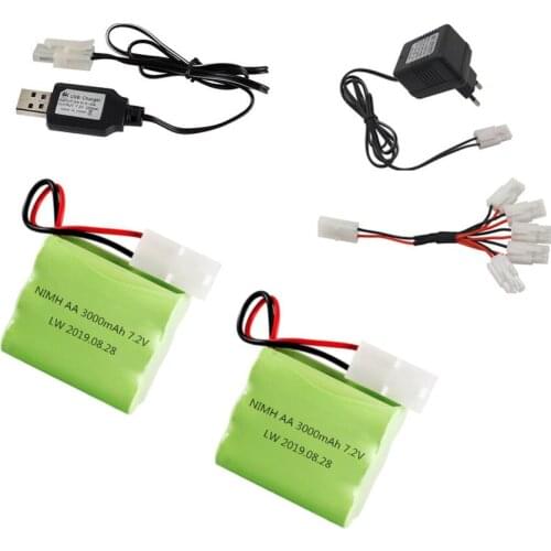 T Model ) 7.2v 3000mah NiMH Battery+ USB Charger For Rc toys Car Boats Guns Ni-MH AA 700mah 7.2v Rechargeable Battery