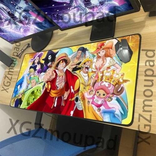 XGZ Large Game Mouse Pad Black Lock Edge Anime Pirate King HD Computer Custom Logo Table Mat Rubber Stripe Non-slip Carpet