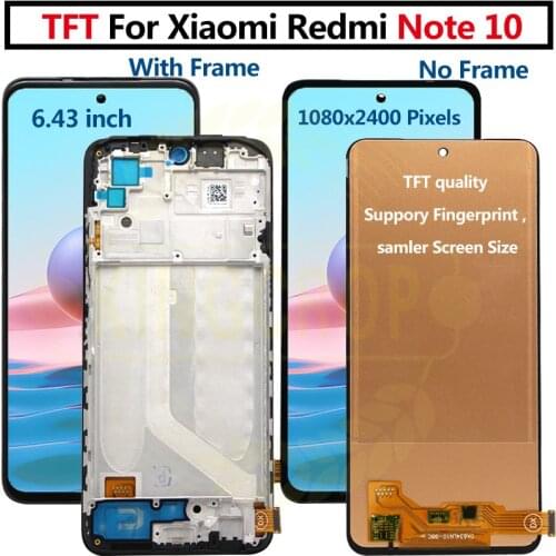 6.43''Incell quality for Xiaomi Redmi Note 10 lcd for redmi note 10 M2101K7AI, M2101K7AG lcd with touch screen digitizer