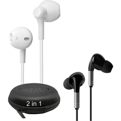 ZXQ wired headsets open ear in-ear earplugs good sound headphones deep woofer bass earbuds handfree earphones for mobile phones