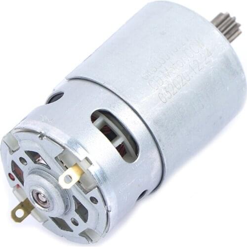 1pc 12v 19500 Rpm Dc Motor With Two-speed 9 Teeth And High Torque Gear Box For Electric Drill / Screwdriver