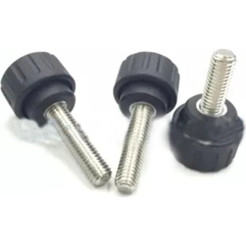 1Pcs M8 Stainless Steel Round head stripe handle plastic Small Knob Embossing Screw Length 15mm-50mm