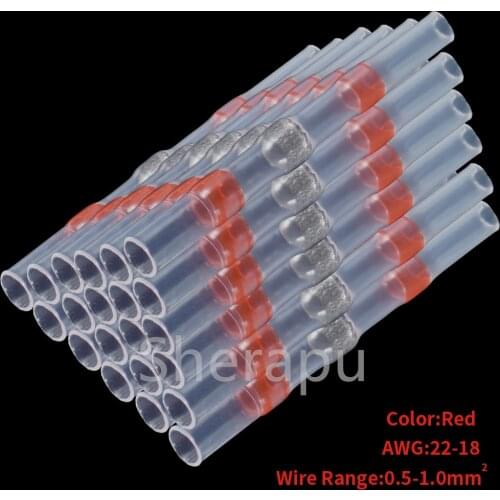 10/50PCS Thermal Shrinkage Electrical Car Wires Connector Solder Extrusion Terminals Block Cable Termination Wireway Clamping