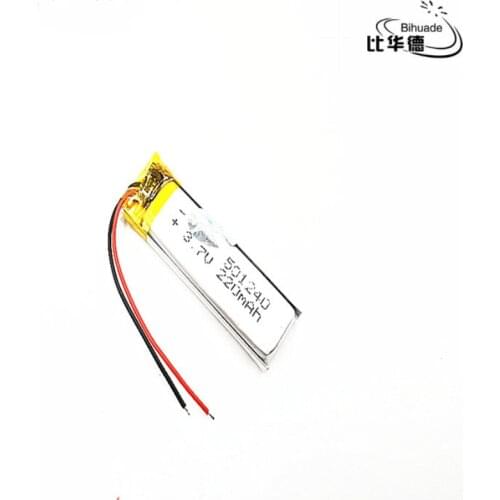 10 pcs 3.7V 220mAh 501240 Lithium Polymer Li-Po Rechargeable Battery For Mp3 MP4 MP5 GPS headphone headset Bluetooth
