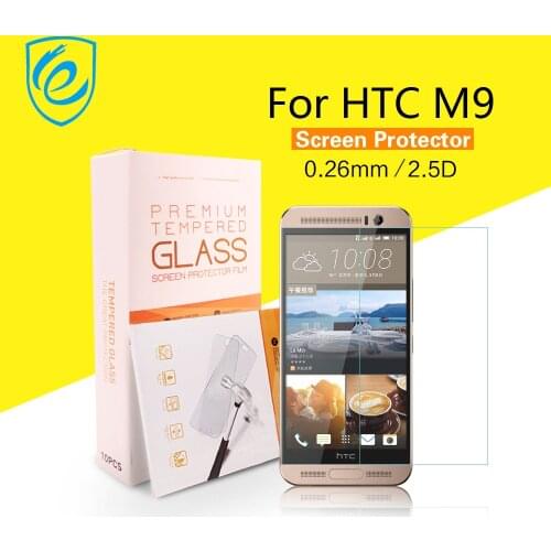 10PCS/LOT 2.5D Rounded Edge Tempered Glass Screen Protector for HTC One M7 M8 M9