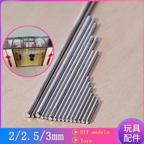 2/2.5/3mmx10/12/15/18/20/22/25/30/35/40/50/66/75/78/80/95/100/150mm Axle Iron Shaft Linkage Link Rod for DIY Models Car Frame