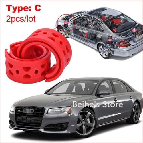 2pcs type C Front /Rear Car Shock Absorber Spring Bumper Power Cushion Buffer
