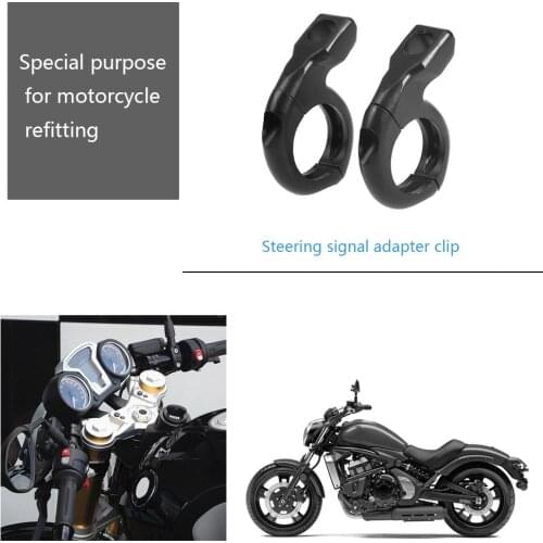 2 Pcs Motorcycle Turn Signal Handle Clamp Handlebar Mirror 10 Mm 8 Mm Adapter Mounting Clamp For Honda Yamaha Kawasaki Atv