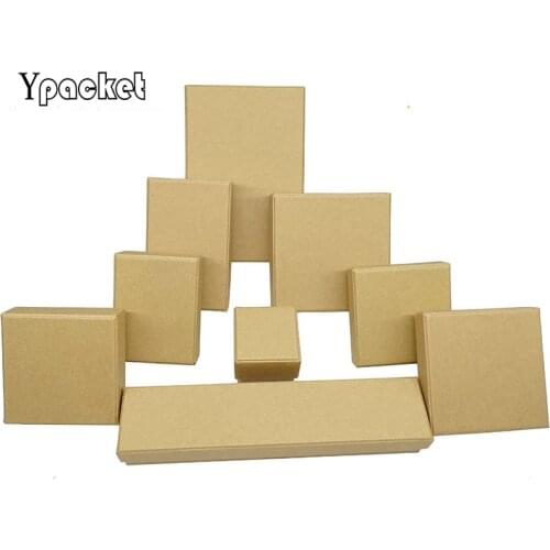 20pcs/Lot Jewellery Khaki Organizer Box Necklace Pedant Jewellery Packaging Gift Box Jewelry Box 15*10*3.5cm