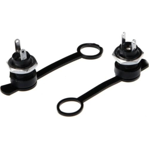 5 Pcs DC-022B Power Supply Jack Socket Female Panel Mount Connector 5.5 x 2.1mm w/Cap