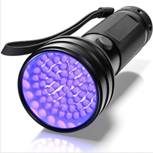 51LED purple flashlight 395UV ultraviolet banknote inspection lamp scorpion lamp pet urine fluorescence