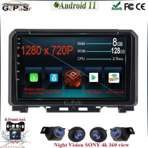 6G+128G 9'' Android 11 Car Radio Player for SUZUKI Jimny 2019 Car Multimedia Player Radio Stereo CARPLAY