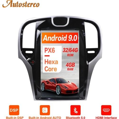 For Lancia Thema 2012+ Android 9.0 Tesla Style Vertical Scree Car GPS Navigation Headunit Multimedia Player Radio Tape Recorder
