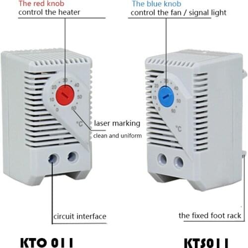 Free shipping 10pcs/lot Mechanical Temperature Controller Thermoregulator KTS011 KTO011 0-60'C Cabinet elektrotechnik