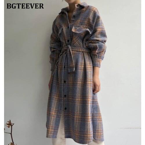 BGTEEVER Women's Plaid Coats
