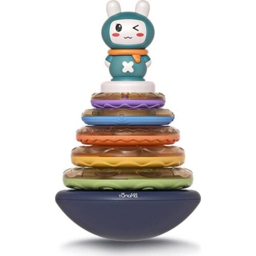 Tumama 2-in-1 Baby Rattle Tumbler Toy Music Interesting Light Colorful Rattles Early Educational Toys Gifts for Babies Toddlers