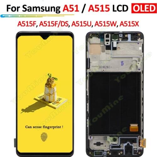 For Samsung Galaxy A51 LCD Display +Panel Digitizer Assembly For Samsung A51 Display A515 A515F A515F/DS,A515FD A515FN/DS LCD