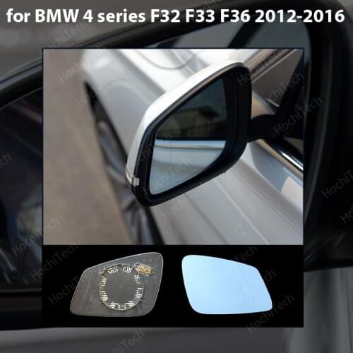 Wing Side View Electric Left & Right Mirror Glass Blue Heated for BMW 4 series F32 F33 F36 420d 420i 428i 430d 435i 2012-2016