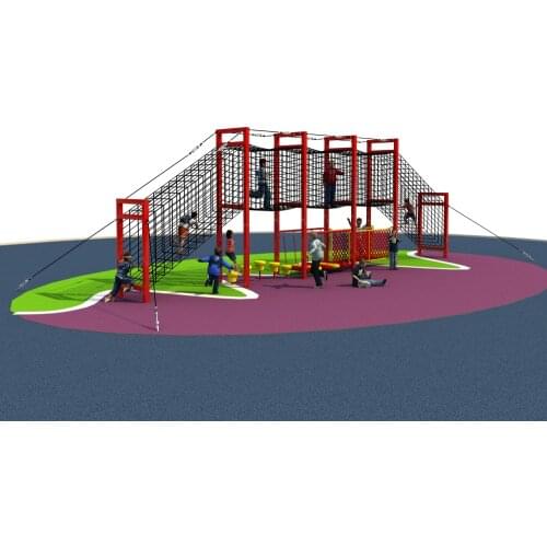 Factory sells customized Outdoor physical play Series CE,ISO,TUV children Net Rope Climbing playground FX17925