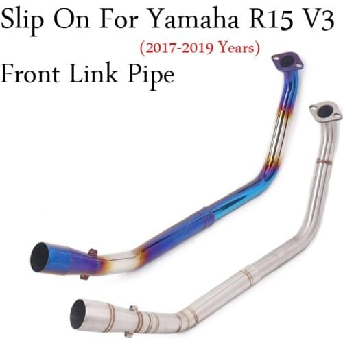 Motorcycle Exhaust Escape Silencer Modified Middle Link Pipe 51mm Connection Slip On For Yamaha R15 V3 2017 2018 2019 Years