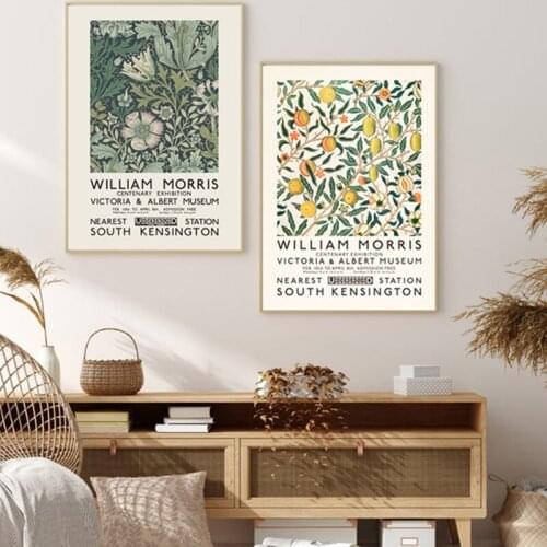 Art NouveauWilliam Morris Canvas Print The Victoria and Albert Museum Exhibition Poster London Underground Painting Wall Decor