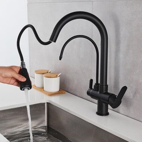 Kitchen Faucet Pull Out 360° Rotation Kitchen Sink Water Tap for Kitchen