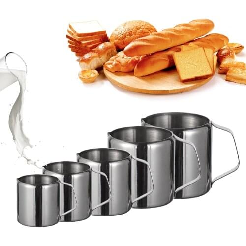 5 size Stainless Steel Coffee Cream Pitcher Cup Milk Frothing Jug Latte Art Spout Pitcher Home & Kitchen Coffeeware Cup