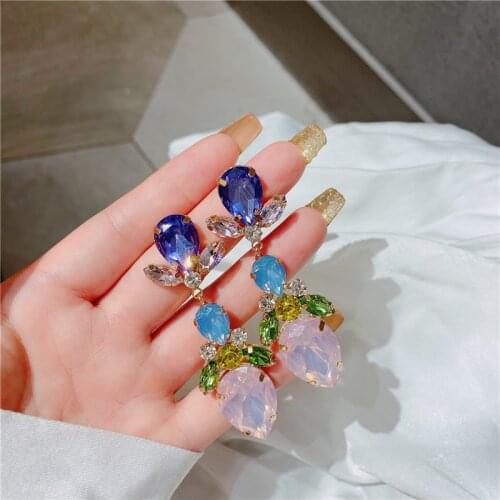 Fashion Summer Statement Big Plant Long Drop Earrings For Women Personality New Jewelry pendientes