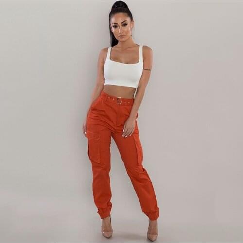 Fashion Ladies Pants European American Overalls Female Women Military Combat Trouser Casual Cargo Pants Girls Loose Trousers New