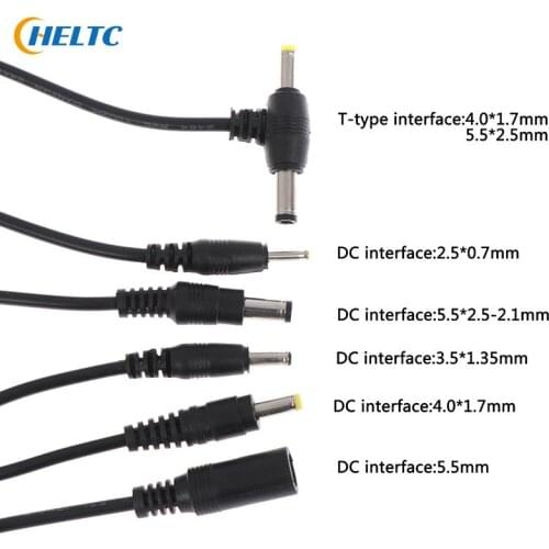 New 1pcs Adapter Output Power Cord DC Male Plug Cable 2.5*0.7/3.5*1.35/4.0*1.7/5.5*2.1mm