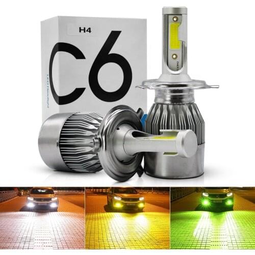New H3 Fog light H7 C6 LED Led Headlight Bulbs H1 Car Lights H4 880 H11 HB3 9005 HB4 9006 H13 6000K 36W 12V 3800LM Auto Headlamp